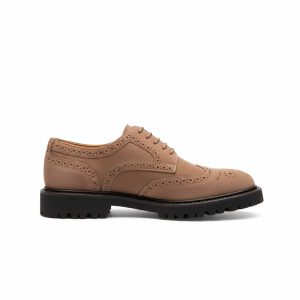 Scarpa stringata in camoscio beige - Alvise