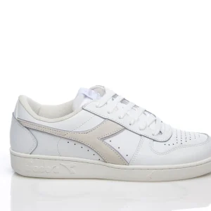 Sneaker Magic basket low leather wn bianco lilla
