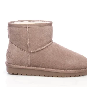 Stivale in pelle scamosciata taupe