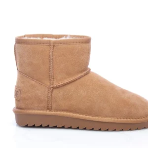 Stivale in pelle scamosciata tan