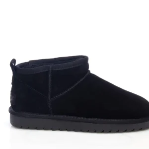 Stivale basso in pelle scamosciata black
