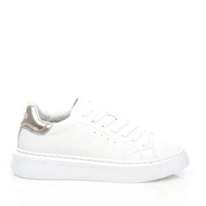 Sneaker Grace leather bianco oro