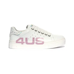 Sneakers 4US 41014 Bianche Argento