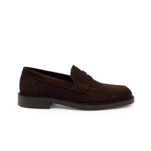 Mocassino uomo in camoscio marrone - Felice