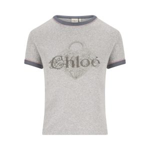 CHLOE' T-shirt Baby Fit Con Logo