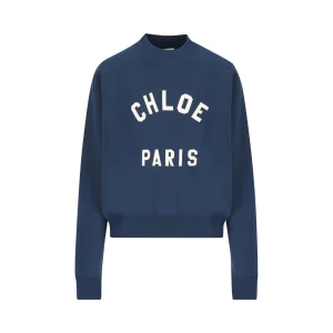 CHLOE' Pullover Con Logo In Cotone