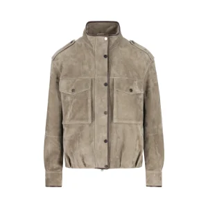 BRUNELLO CUCINELLI Outerwear In Camoscio Couture