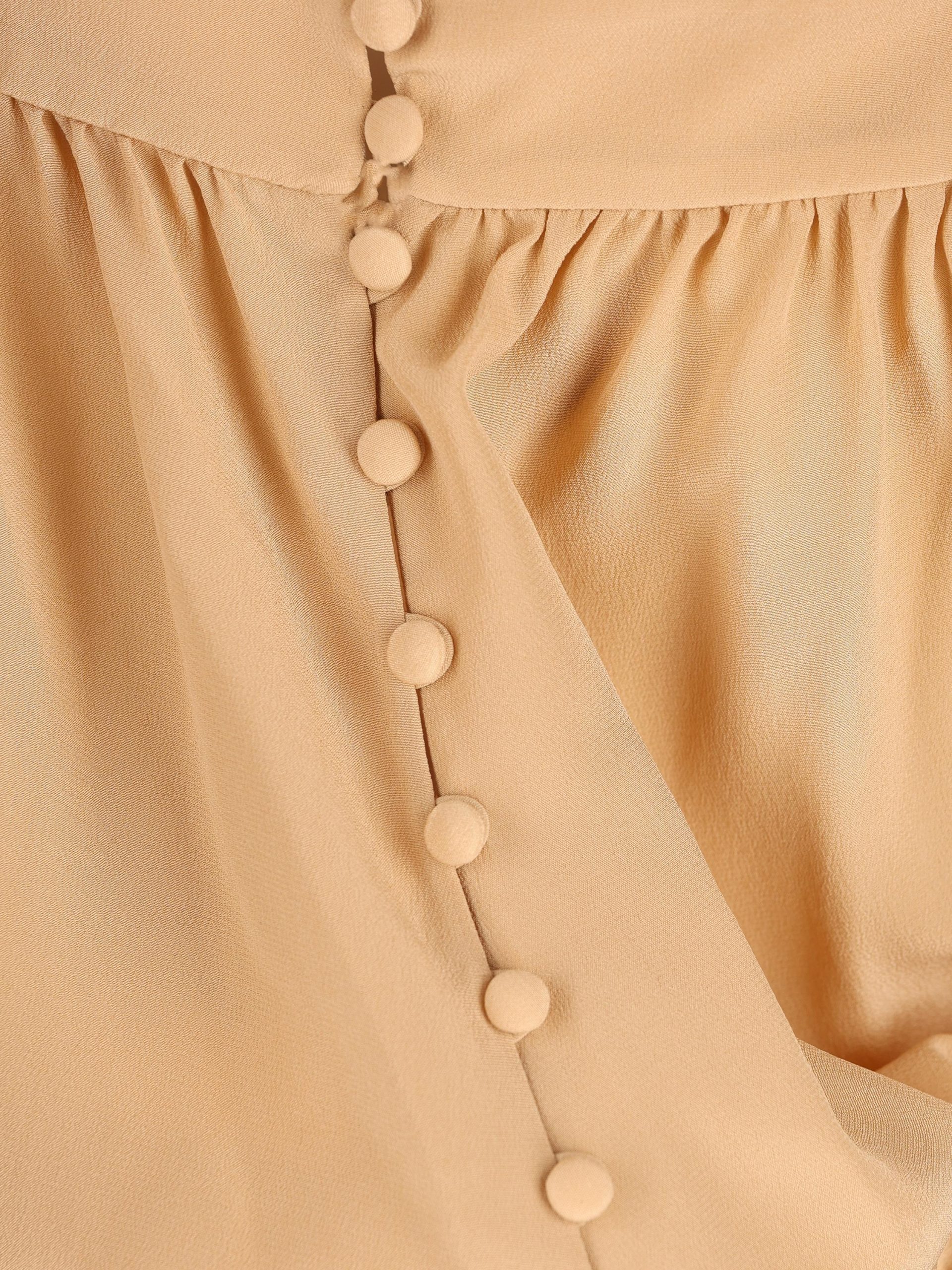 SAINT LAURENT Abito Balloon Midi In Seta - immagine 5