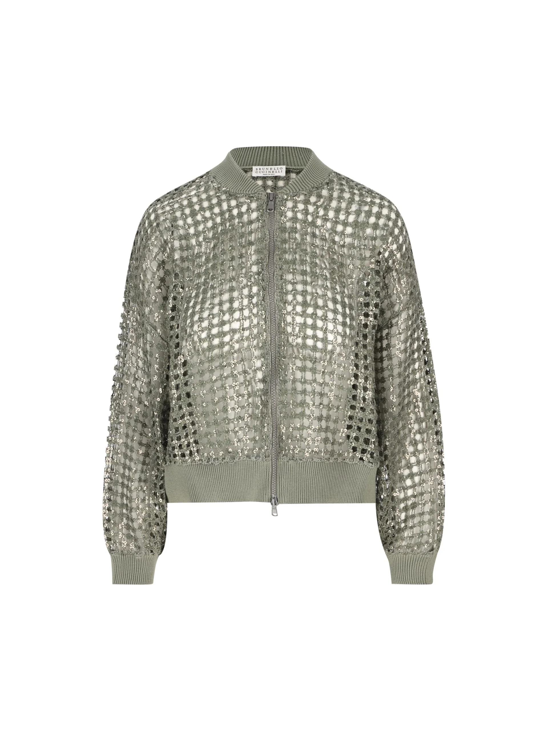 BRUNELLO CUCINELLI Cardigan Dazzling Net Embroidery