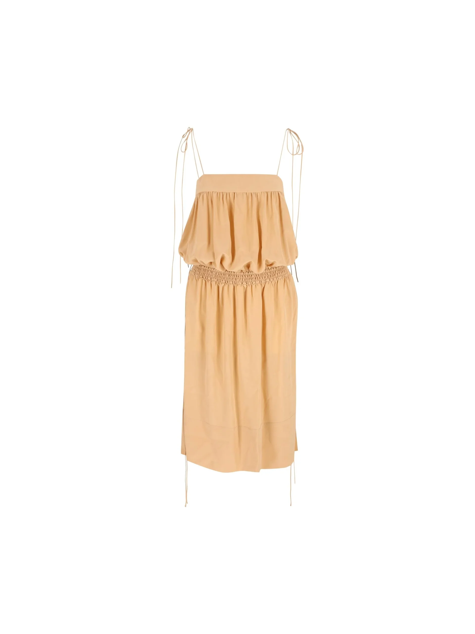 SAINT LAURENT Abito Balloon Midi In Seta