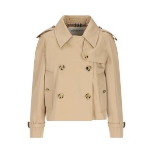 BURBERRY Giacca Trench Cropped In Gabardine