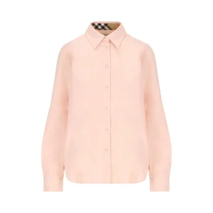 BURBERRY Camicia In Popeline Di Cotone