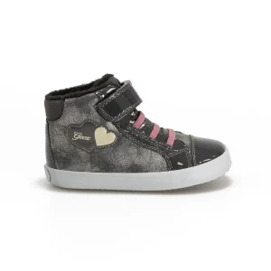 Sneakers Geox Bambina Grigia Con Pelliccia