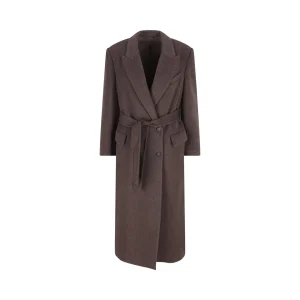 BRUNELLO CUCINELLI Cappotto Double In Panno Di Lana Vergine