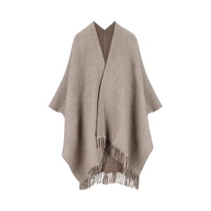 BRUNELLO CUCINELLI Poncho Reversibile In Flanella