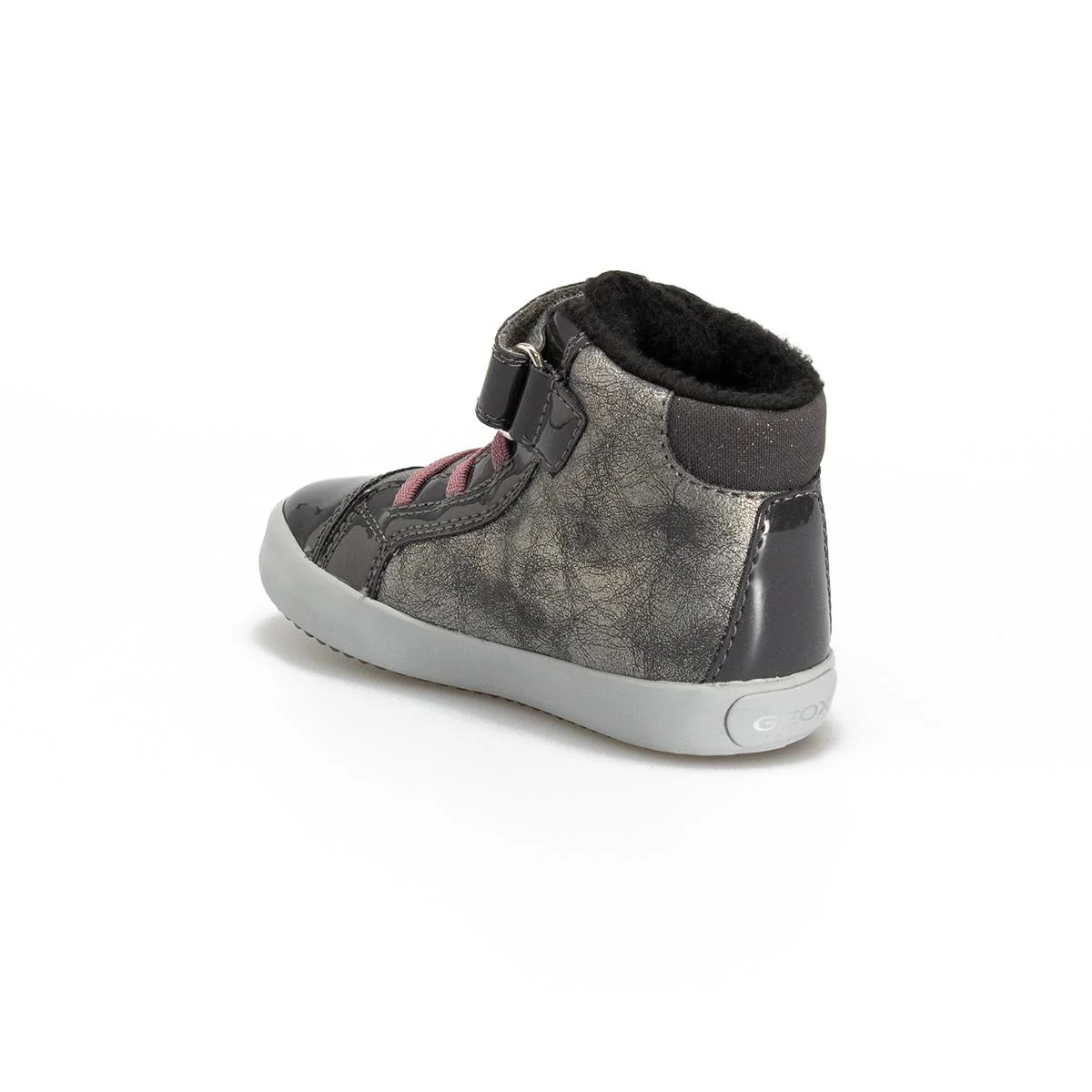 Sneakers Geox Bambina Grigia Con Pelliccia - immagine 5