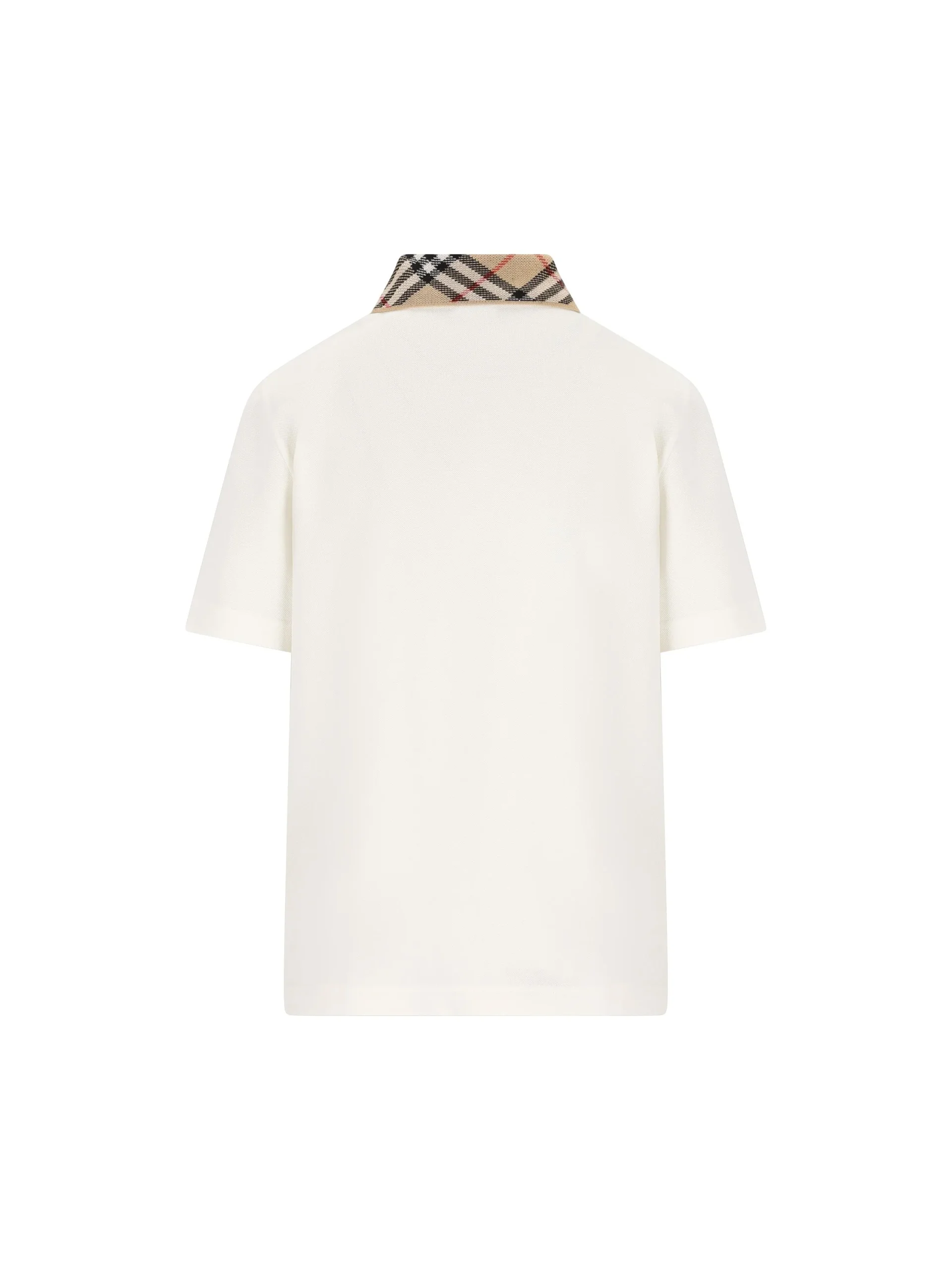 BURBERRY Polo In Cotone Check - immagine 3