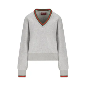 GUCCI Felpa In Cotone Con Web