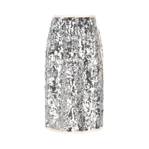 PRADA Gonna Ricamata Con Paillettes