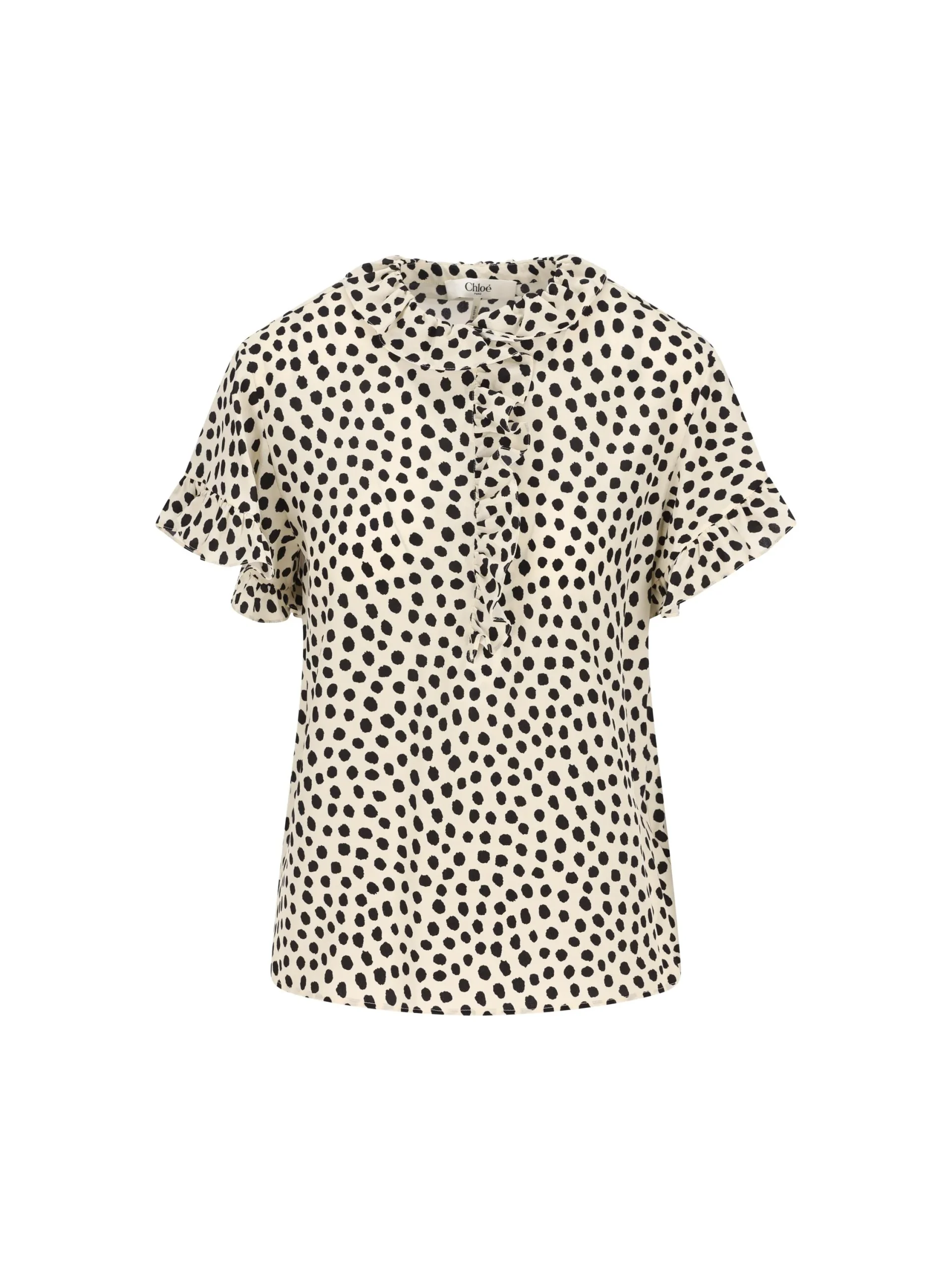 CHLOE' Top Con Volant In Seta - immagine 2