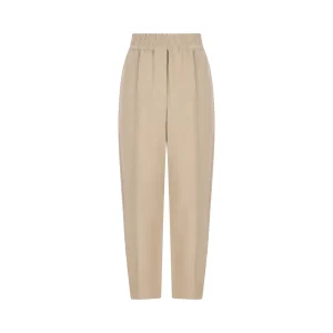 BRUNELLO CUCINELLI Pantaloni Baggy Pull-Up In Twill Fluid