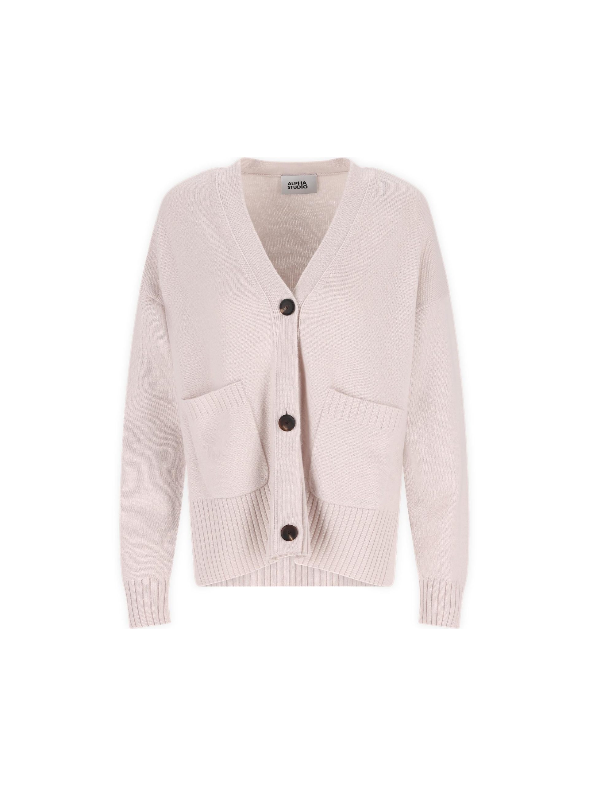 ALPHA STUDIO Cardigan In Lana e Cashmere