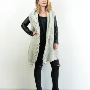 Gilet senza maniche con cappuccio