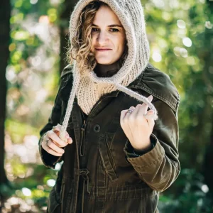 Balacrasty: Balaclava, collo cappuccio ai ferri in lana e alpaca